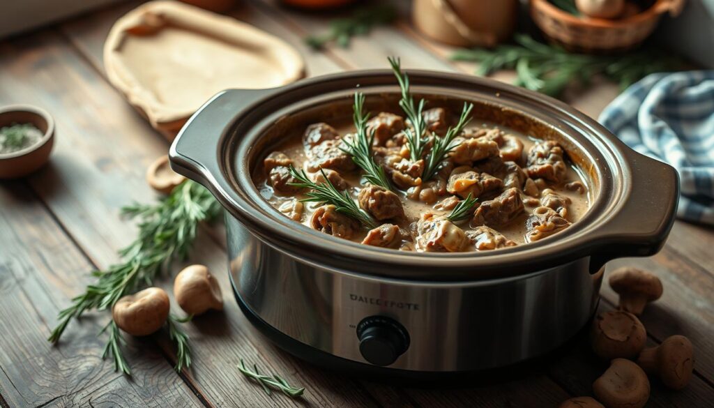 easy beef stroganoff slow cooker recipe rosemary