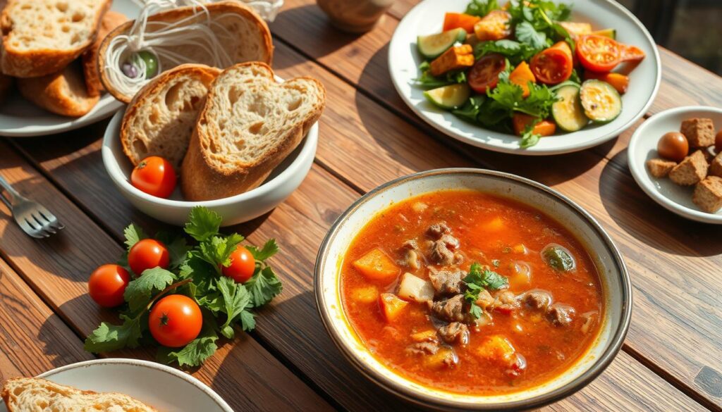 vegetable beef soup side dishes