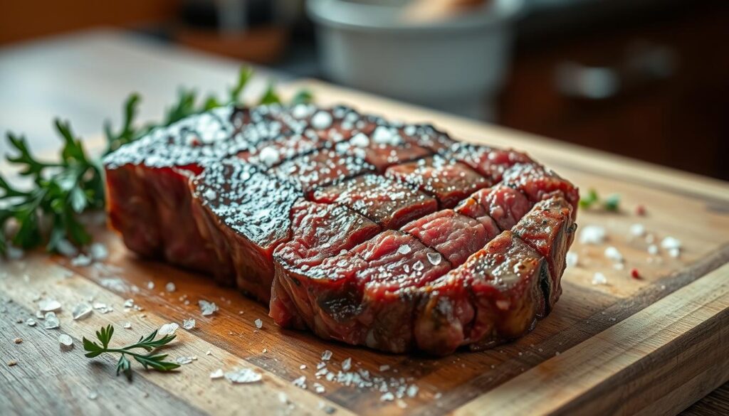 Dry brined steak