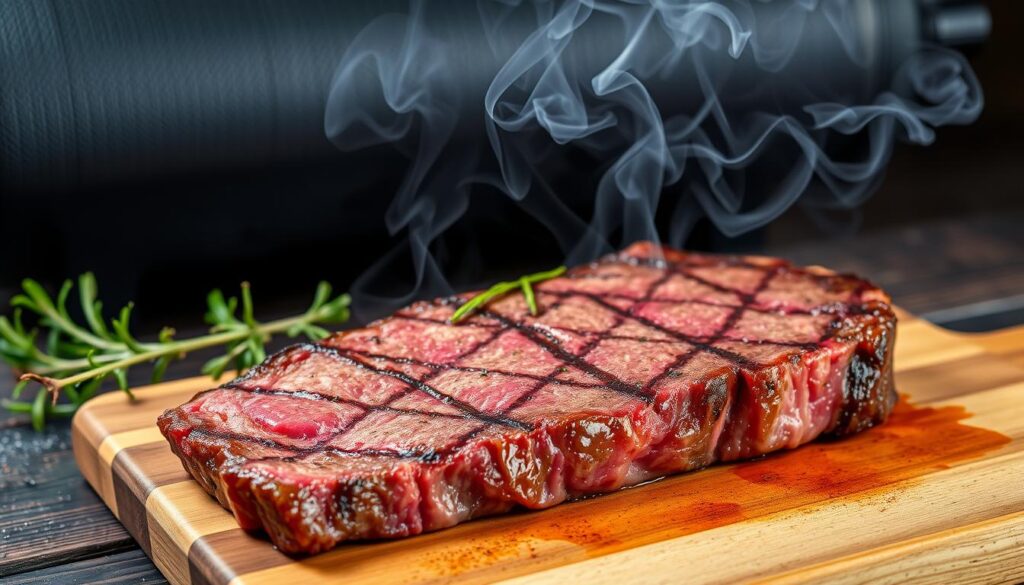 how long to smoke steak at 250