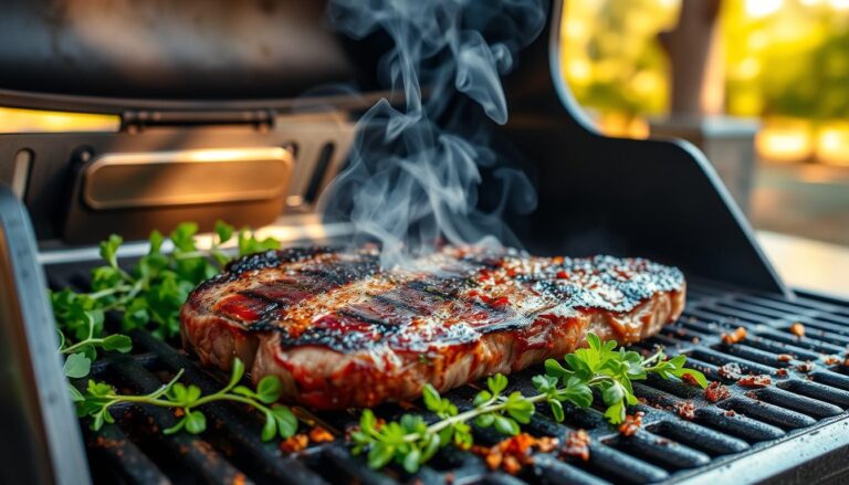 temp to cook steaks on pellet grill